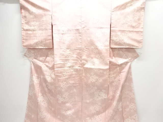 JAPANESE KIMONO / BRANCH FLOWER PATTERN WOVEN TOKAMACHI TSUMUGI KIMONO